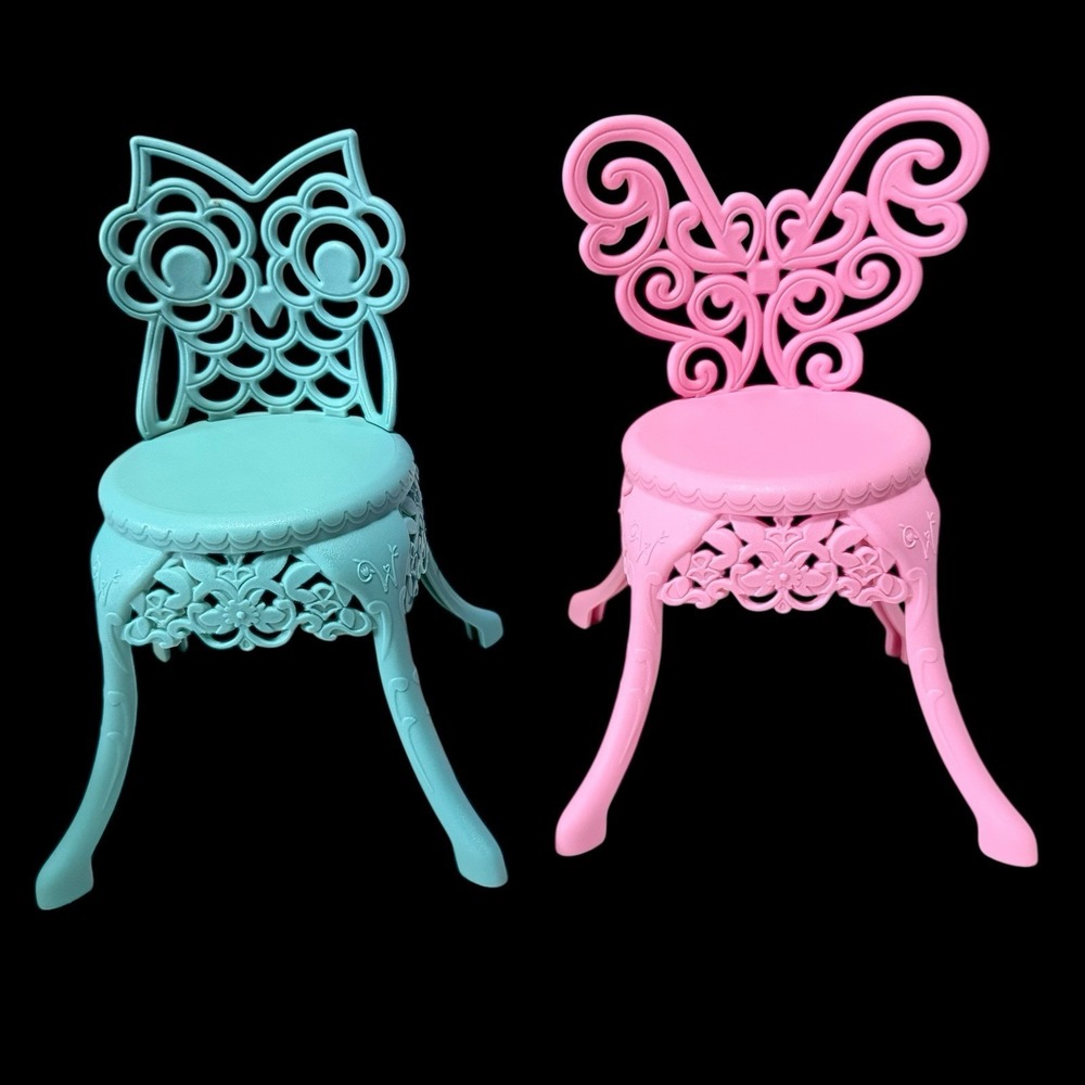 American Girl Doll Wellie Wishers Garden Party Owl & Butterfly Chairs NO Cushion